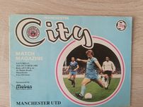 Manchester City Manchester Utd Unikalny program meczowy.