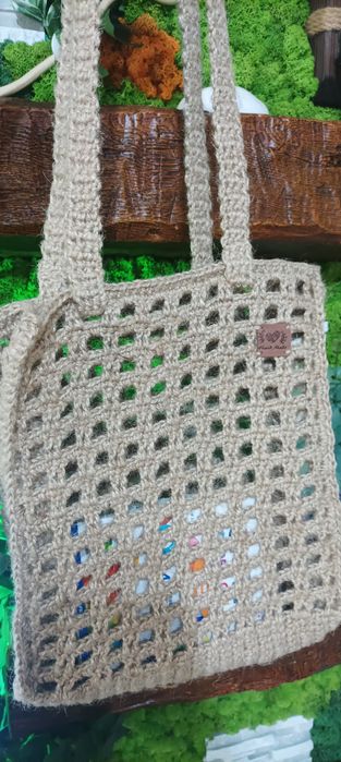 Сумка шопер джутова