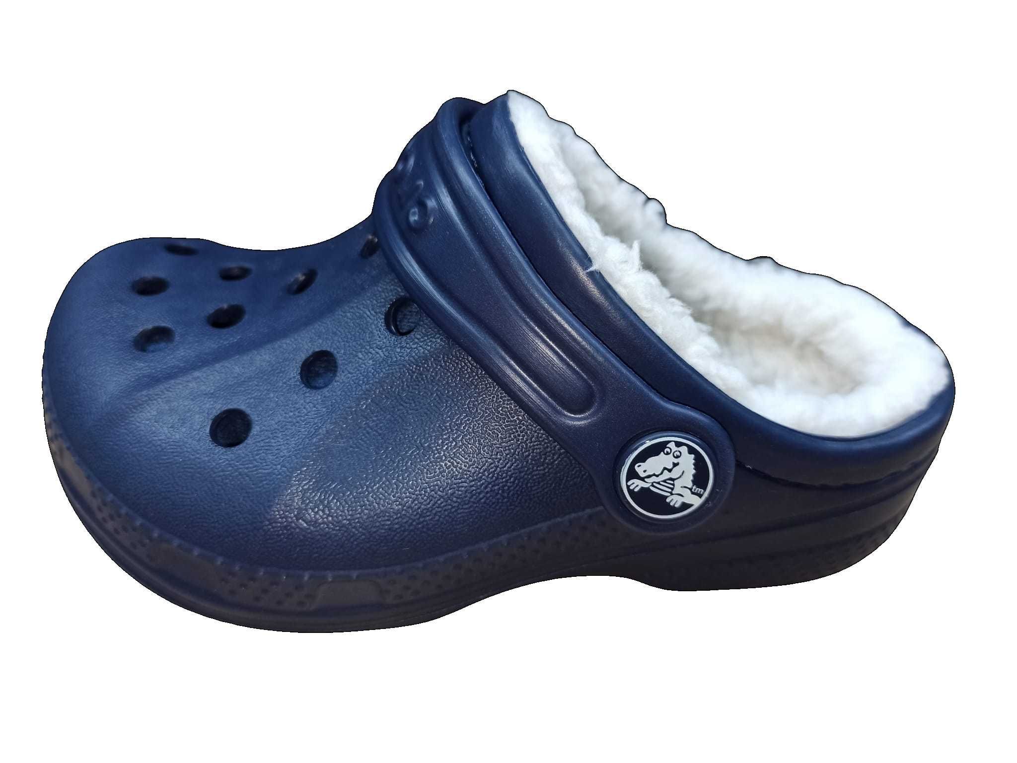 NOWE CROCS klapki kapcie kroksy z podszewką morskie r. 24/26 C8/C9