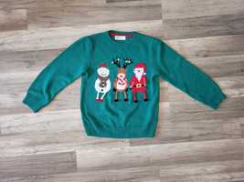 Sweter sweterek świąteczny hm 122/128
