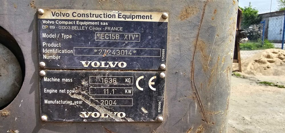 Koparka VOLVO EC 15B XTV