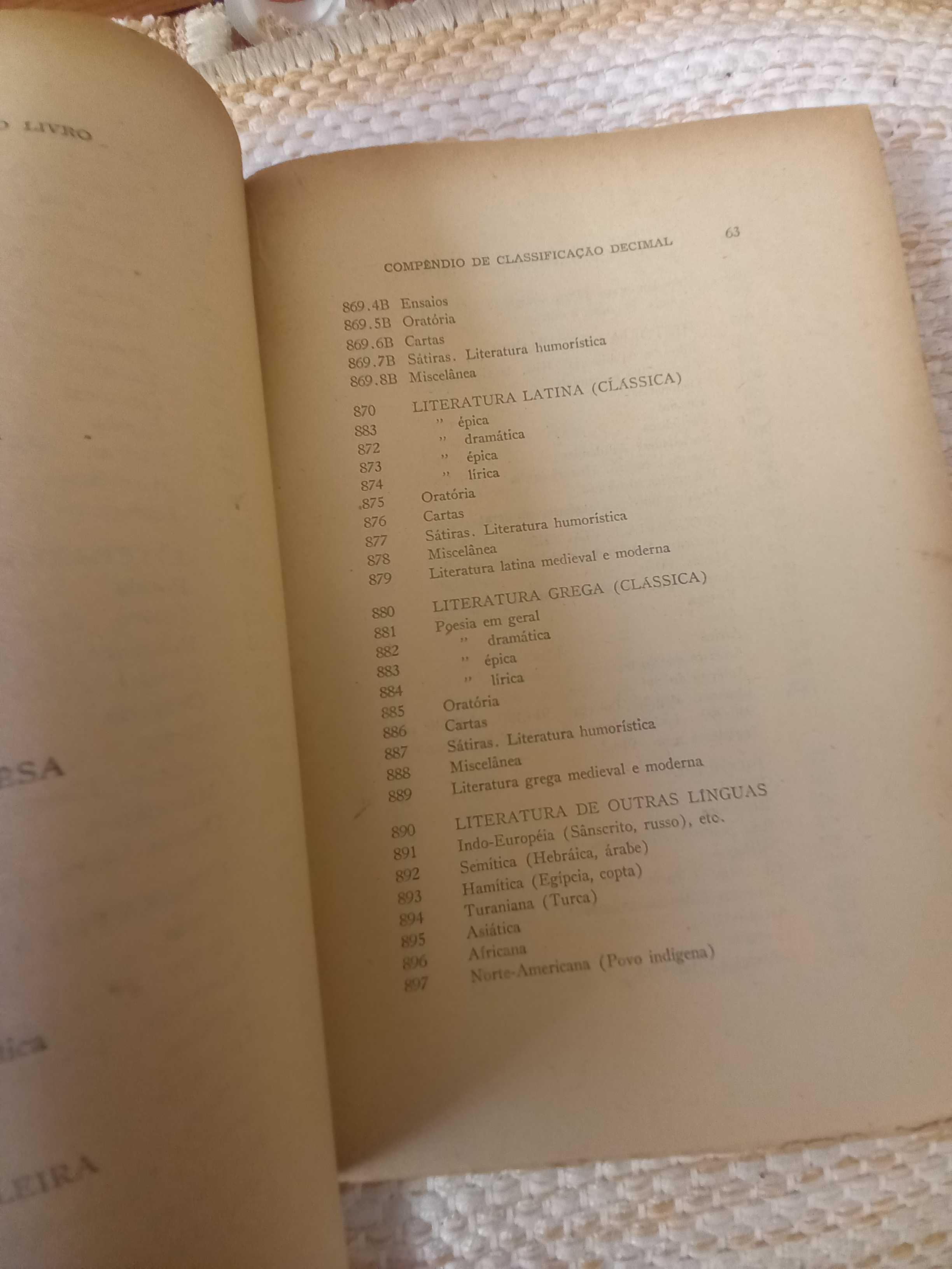 Compêndio de Classificação Decimal e Índice Alfabético