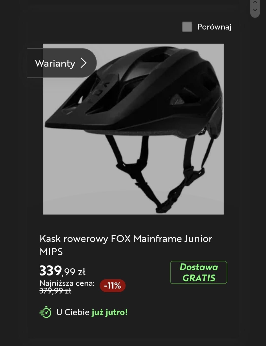 kask rowerowy fox mainframe junior mips
