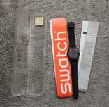 Zegarek marki Swatch czarny silikonowy pasek