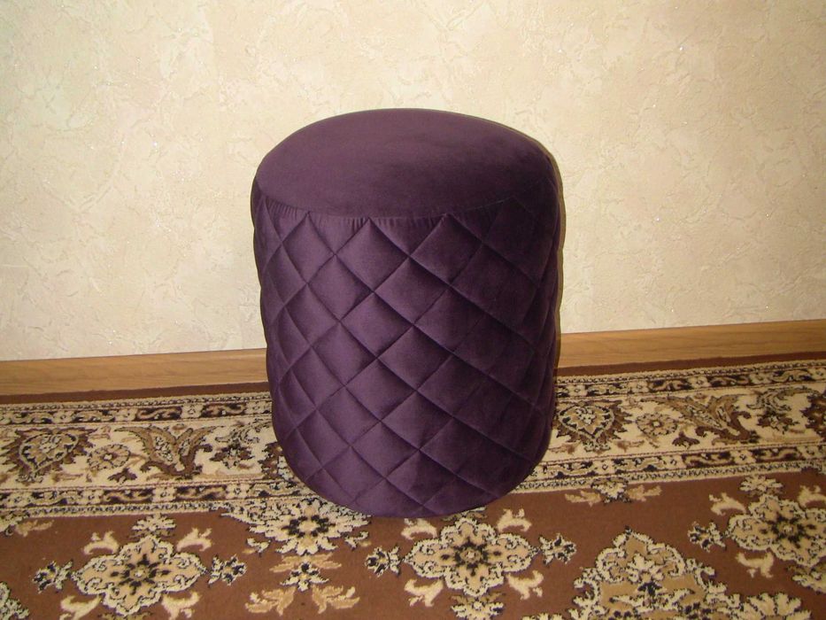 Пуф мягкий круглый велюровый