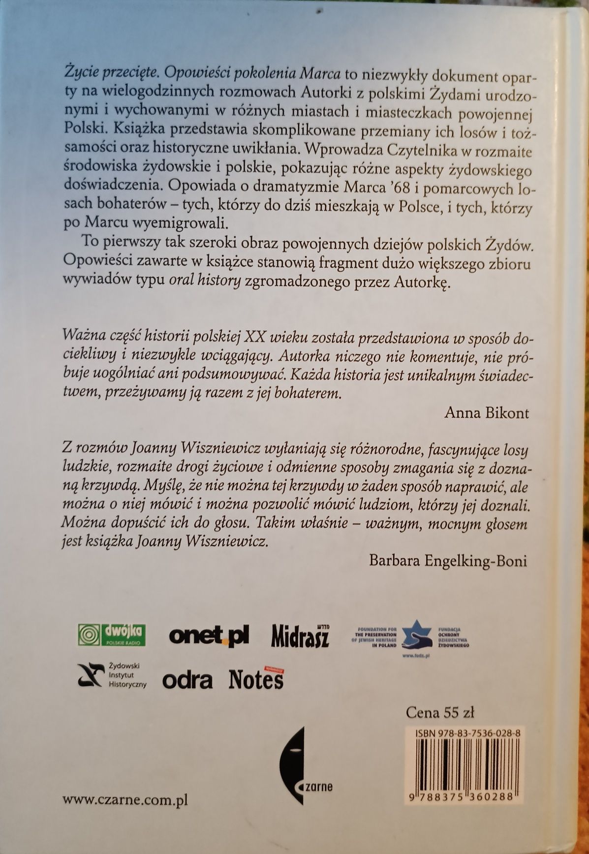 Życie Przecięte Opowieści Pokolenia Marca" Joanna Wiszniewicz