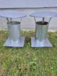 Daszek kominowy 2 szt ocynk fi 150mm