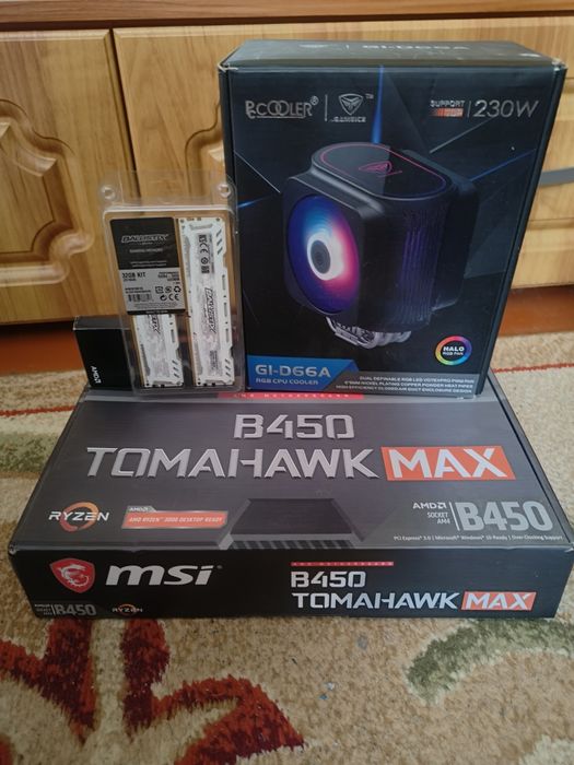 Комплект Ryzen 7 3700X MSI B450 2x16GB Кулер на 6 трубок