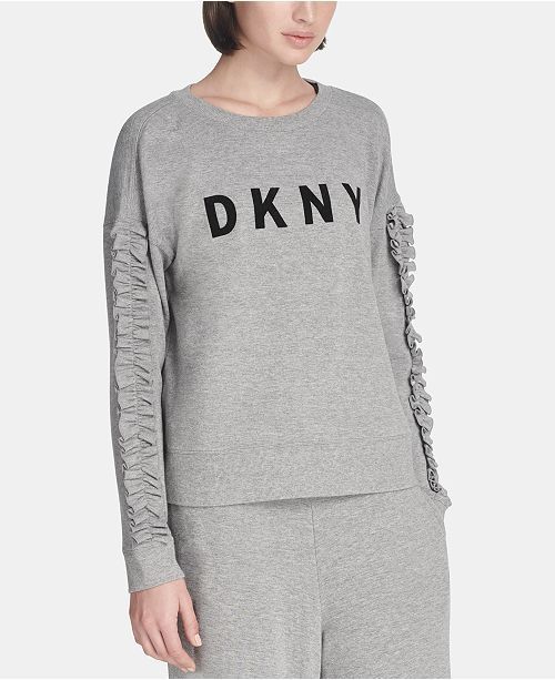 DKNY оригинал. Женский свитшот кофта худи серая XS S M