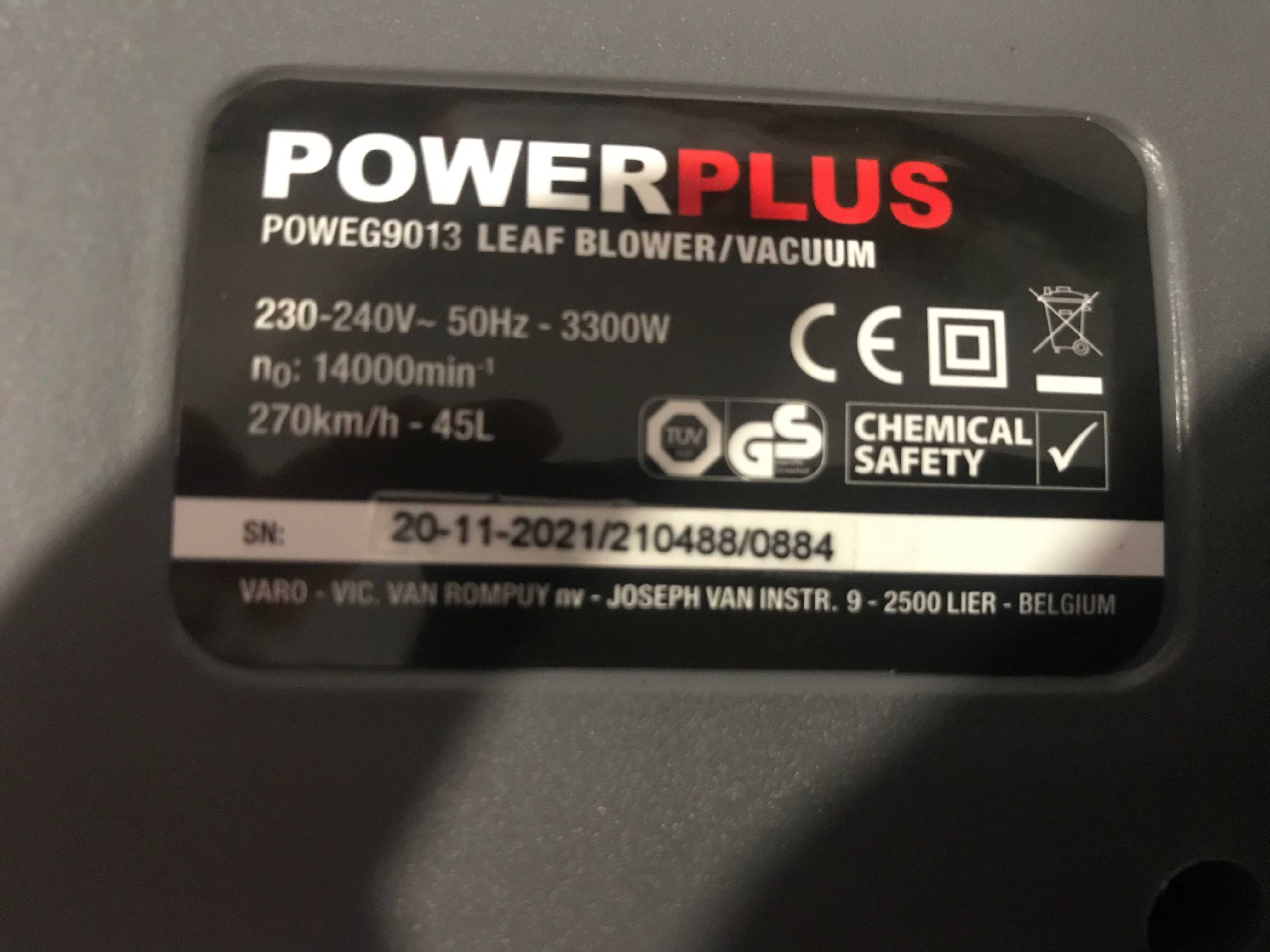 Електрична повітродувка-пилосос Powerplus EG POWEG9013 3300 Вт