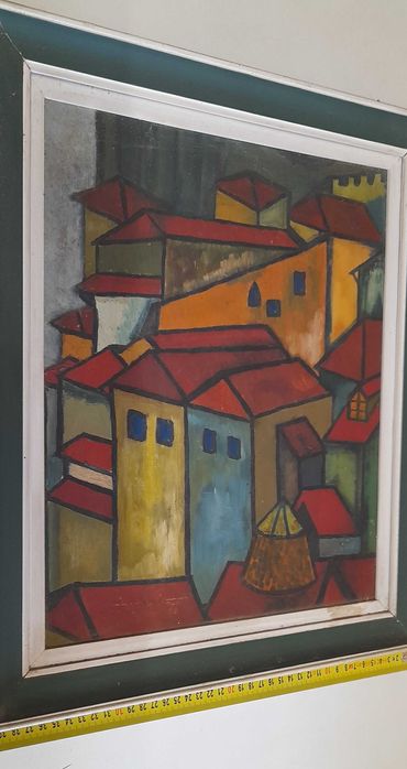 António Cardoso e Augusto Sousa  de 4 quadros antigos.