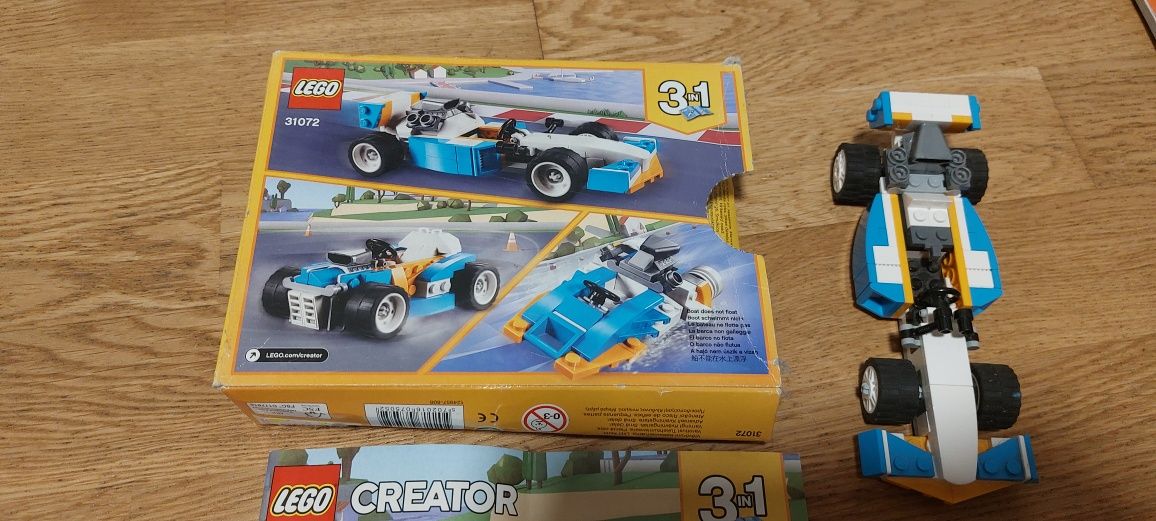 Klocki LEGO CREATOR  3w1 31072 potężne silniki wyścigówka lub Motorówk