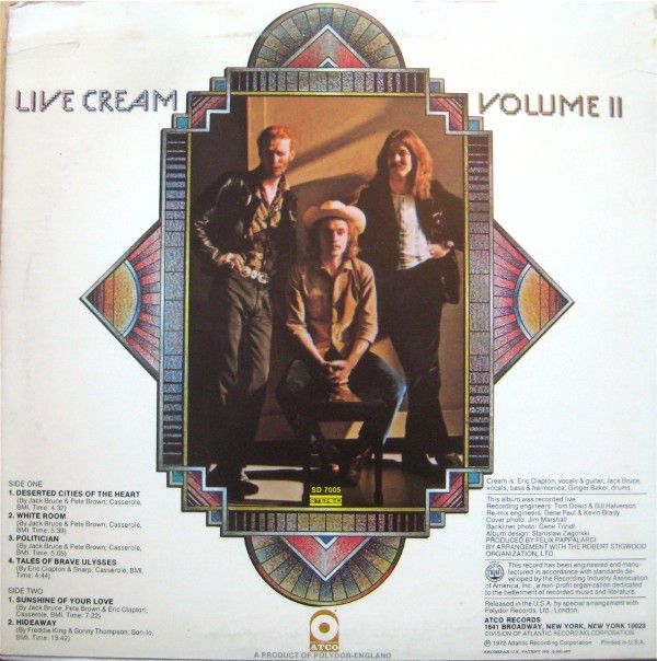 Cream "Live Cream"+ Cream "Live Cream Volume II" = LP+LP.