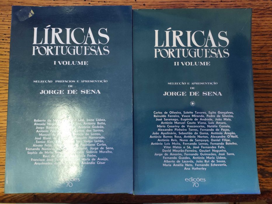 Livros Líricas Portuguesas - Jorge de Sena volume I e II
