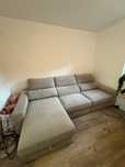 Sofa com chaise long com cama