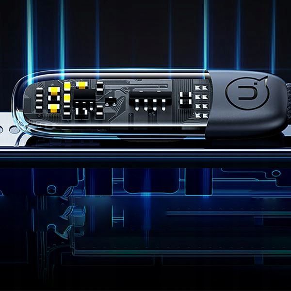 Kabel kątowy USB do Lightning iPhone USAMS 20W PD 2m płaski oplot