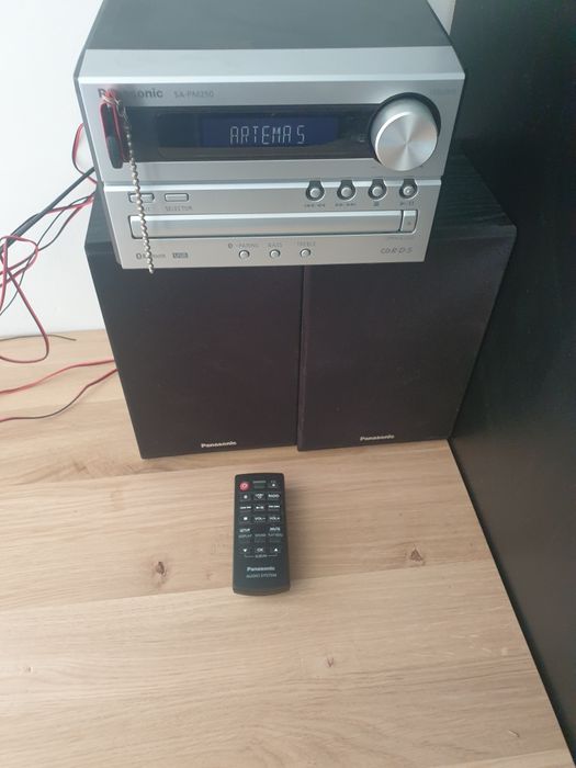 Mini wieża Panasonic sa-pm250 bluetooth usb mp3 pilot