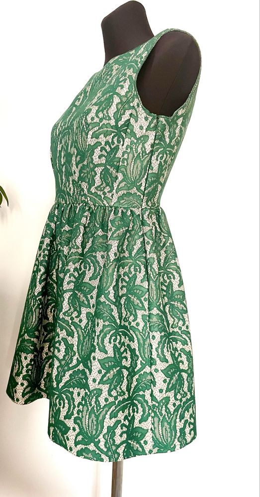 Butelkowa zielona sukienka la mania ZARA bombka pinko pepe Twinset