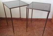*VENDIDO* 2 mesas de apoio vintage em latão trabalhado