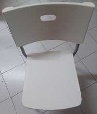 Cadeira metalica e pastico branca Ikea Herman