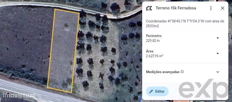 Terreno de 1040 m² à venda em Mirandela, Portugal