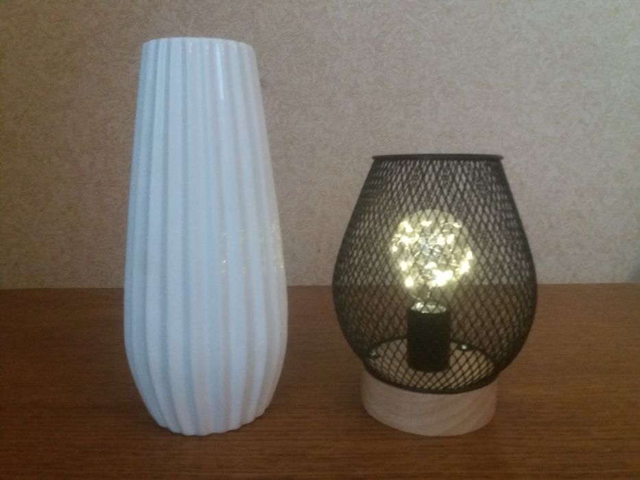 Лампа светильник настольная 18см  , Ваза керамическая 25см
