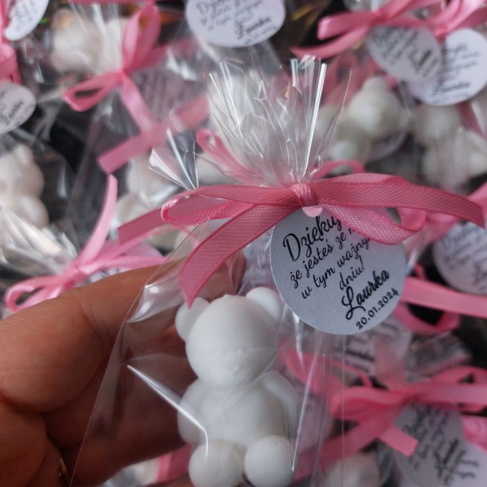 Mini misie sojowe /mydełka  podziekowanie chrzest roczek baby shower