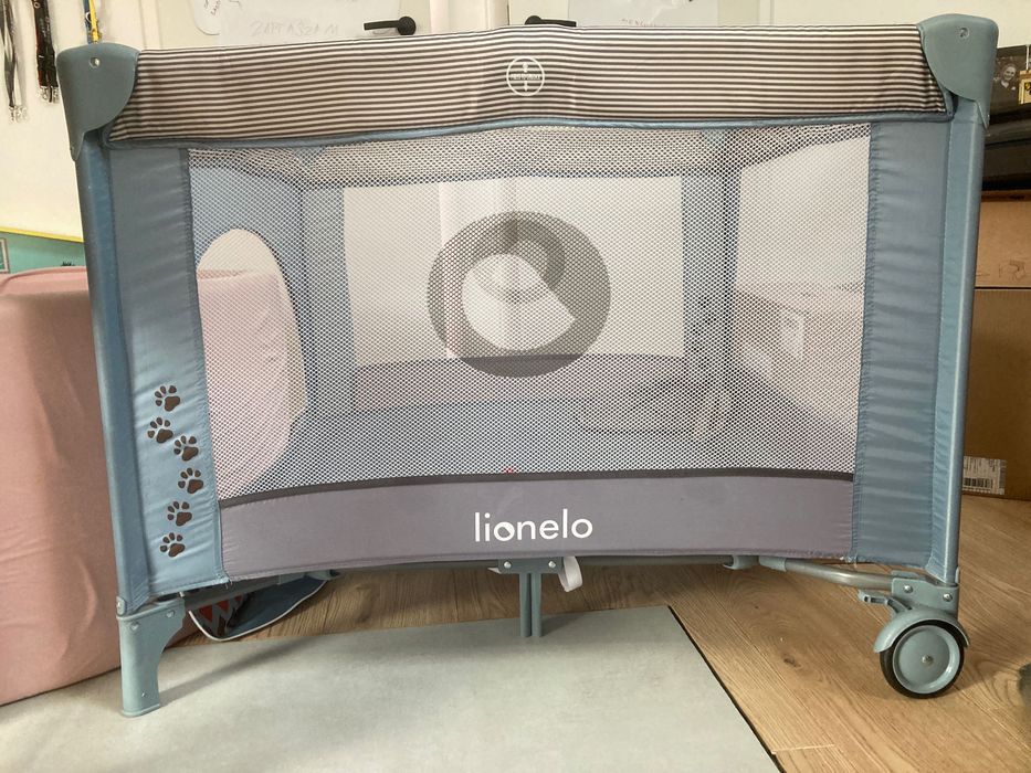 Kojec Xl Lionelo Lene Blue Navy łóżeczko turystyczne 0-3lat