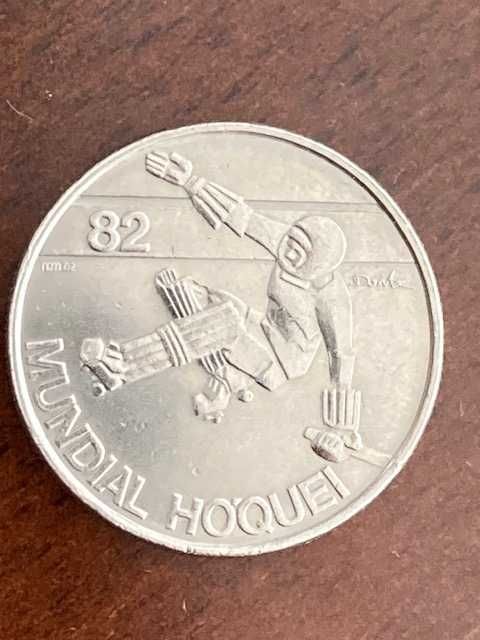 7 moedas comemorativas 25 escudos (25$00) 1983 - Mundial Hóquei 82