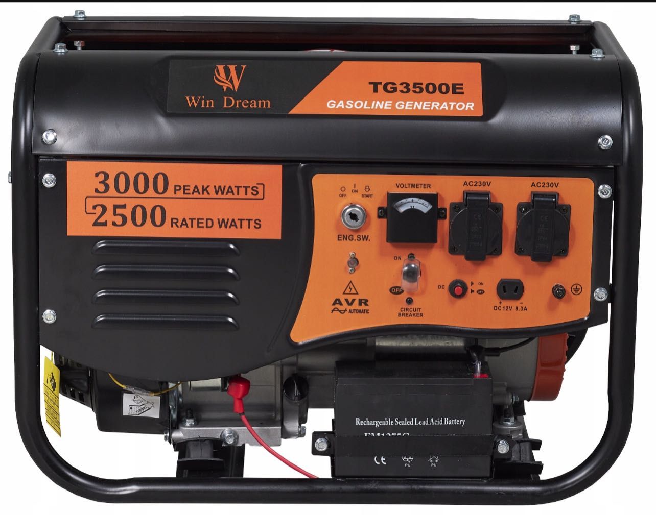 Agregat PRĄDOTWÓRCZY, generator 3.0 kW 7.5 HP AVR bez kółek