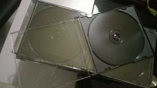 90 caixas de cds/dvds slim (novas)