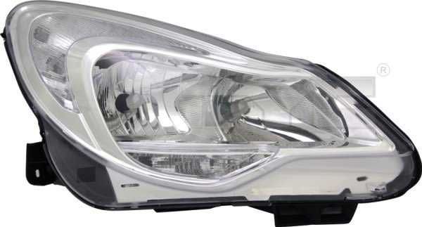 Opel Corsa D 11- Lampa/Reflektor   prawy srebrny H7+H1