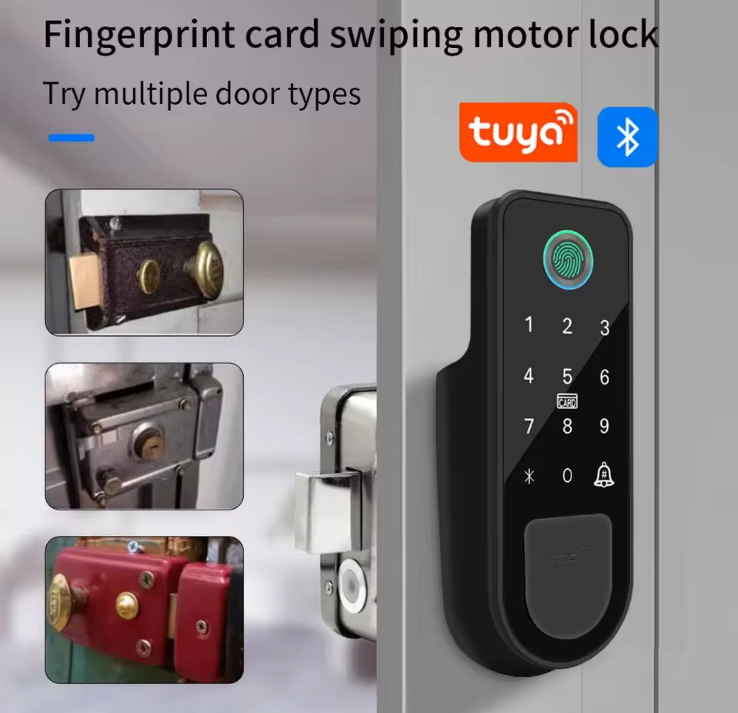 Замок на калітку з відбитком пальця хвіртку забор двері Bluetooth Tuya
