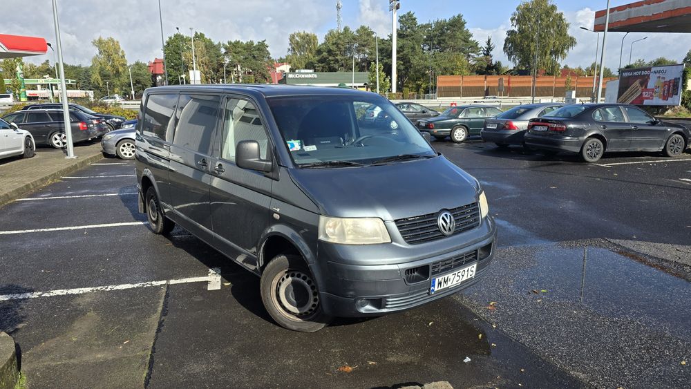 Volkswagen Transporter T5 long skrzydełka klimatyzacja FV 23%