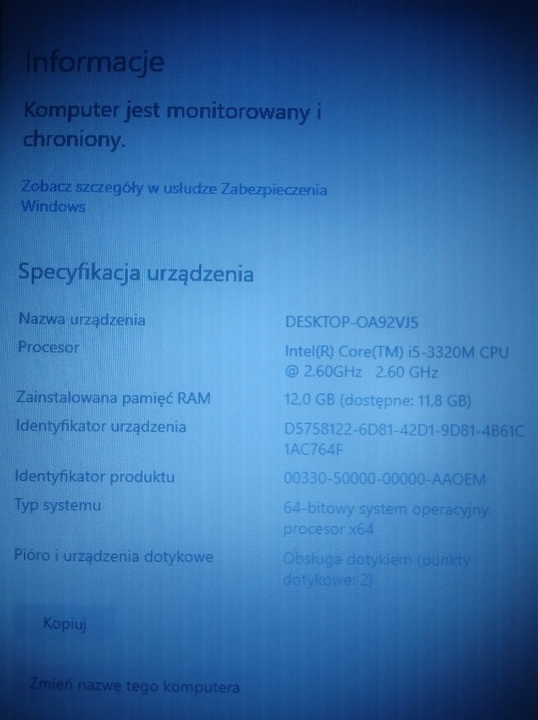 Laptop Pancerny Getac S400G2, 12 GB RAM