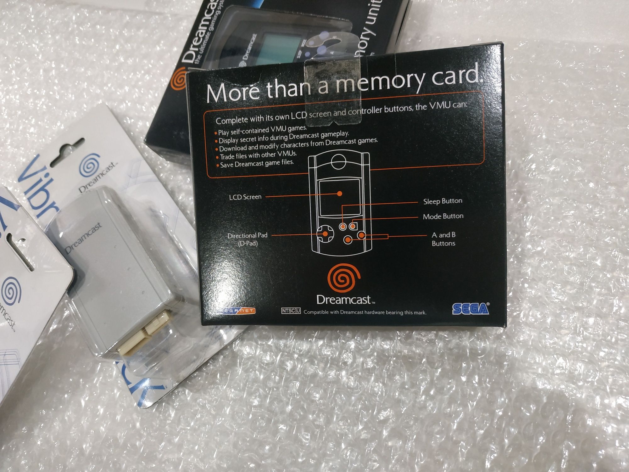 Sega Dreamcast Cartão Memória Preto VMU Original Novo