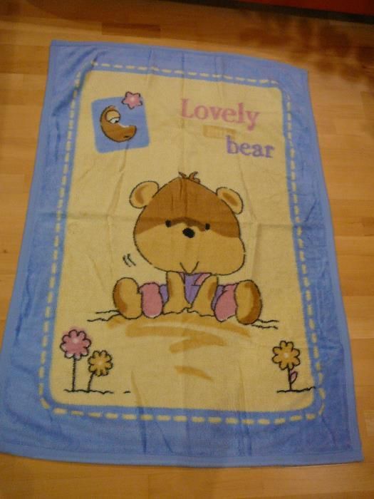 Kocyk koc 145 x 100 cm Lovely bear dla dziecka dla dzieci niemowlaka