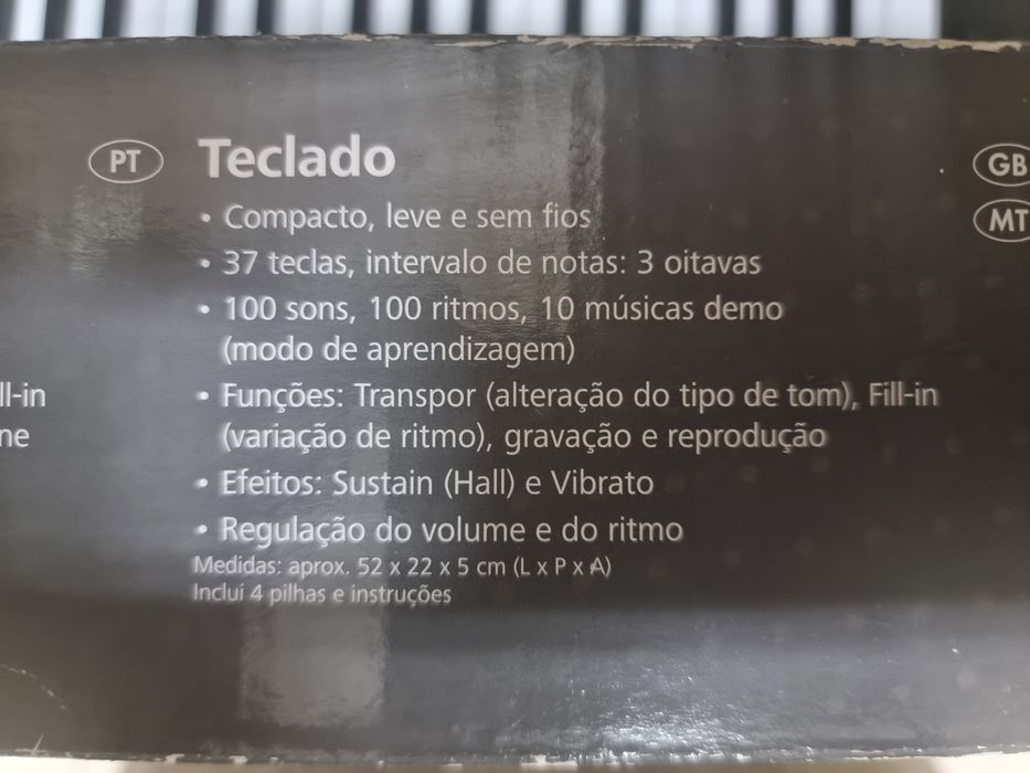 Teclado musical portátil