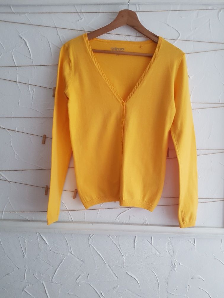 Sweterek damski żółty