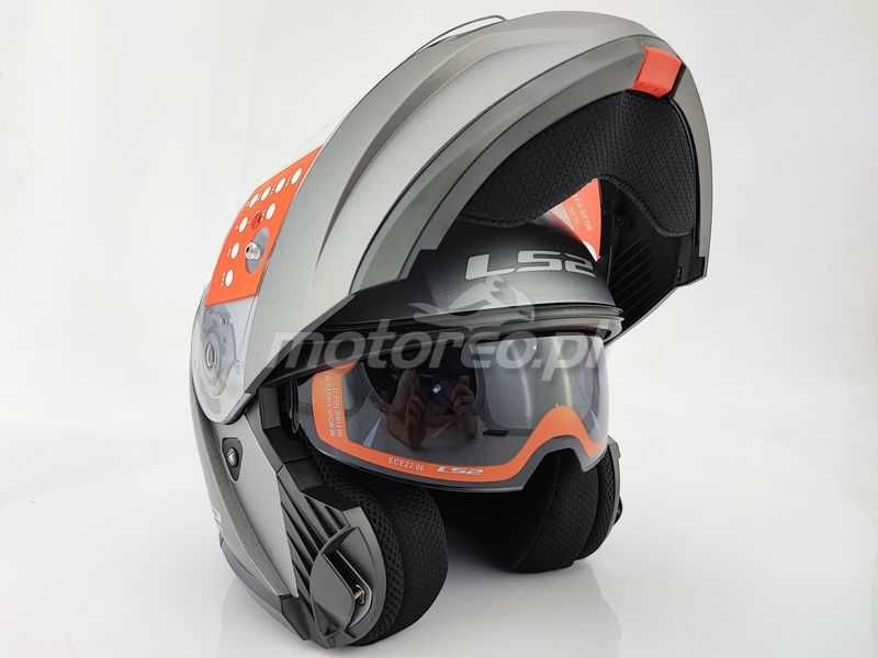 WYPRZEDAŻ Kask Szczękowy Blenda LS2 FF908 Strobe II Szary Mat