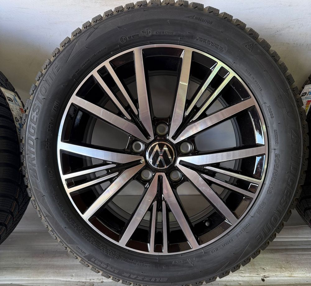 Vw Golf koła Alu 205/55r16 Bridgestone 5x112 Oryginał Nowe