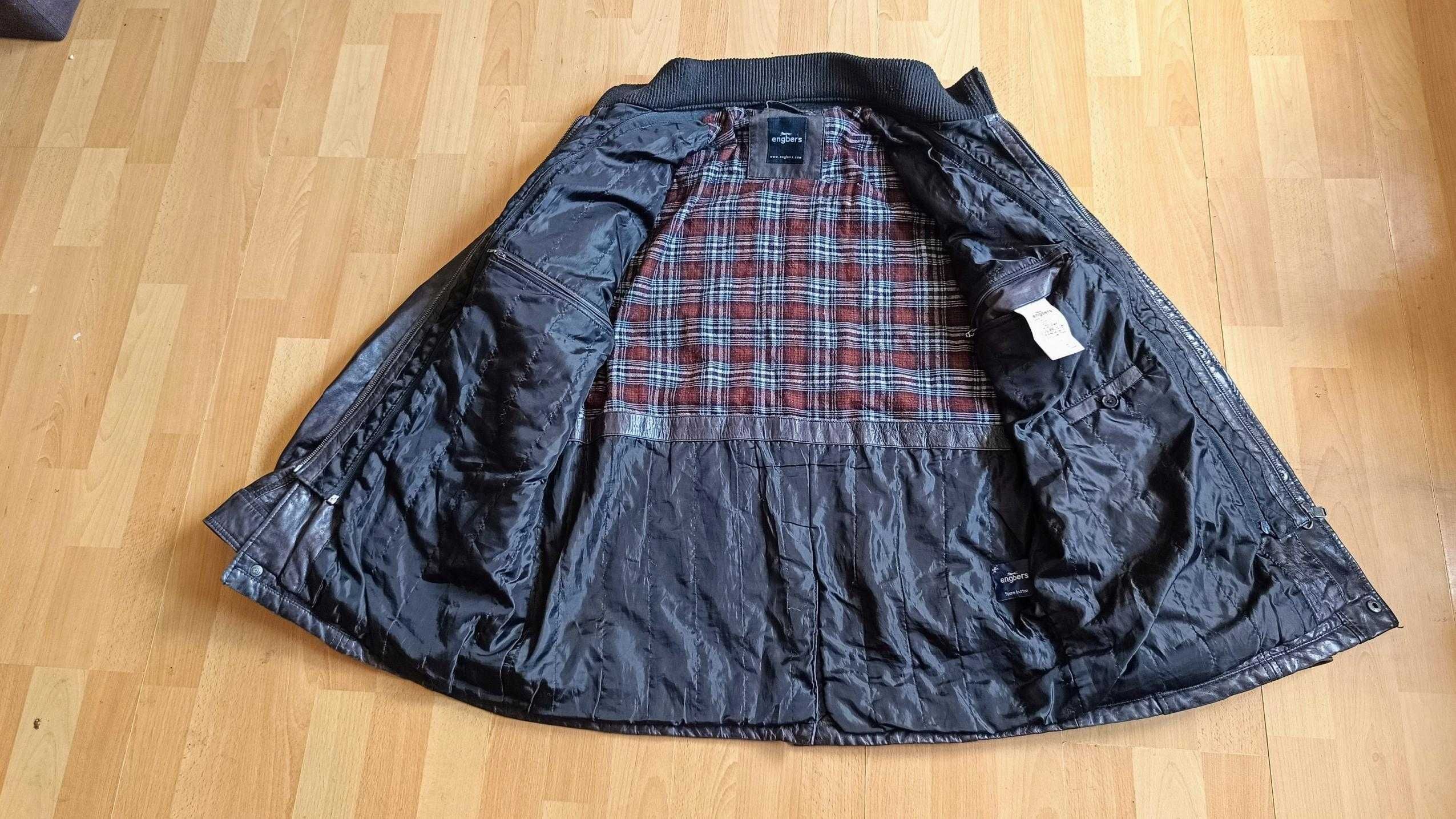 Męska zimowa kurtka skórzana ENGBERS r.XL stan bardzo dobry