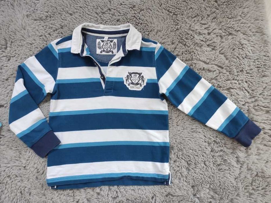 2 x bluzki w paski i auta r. 110