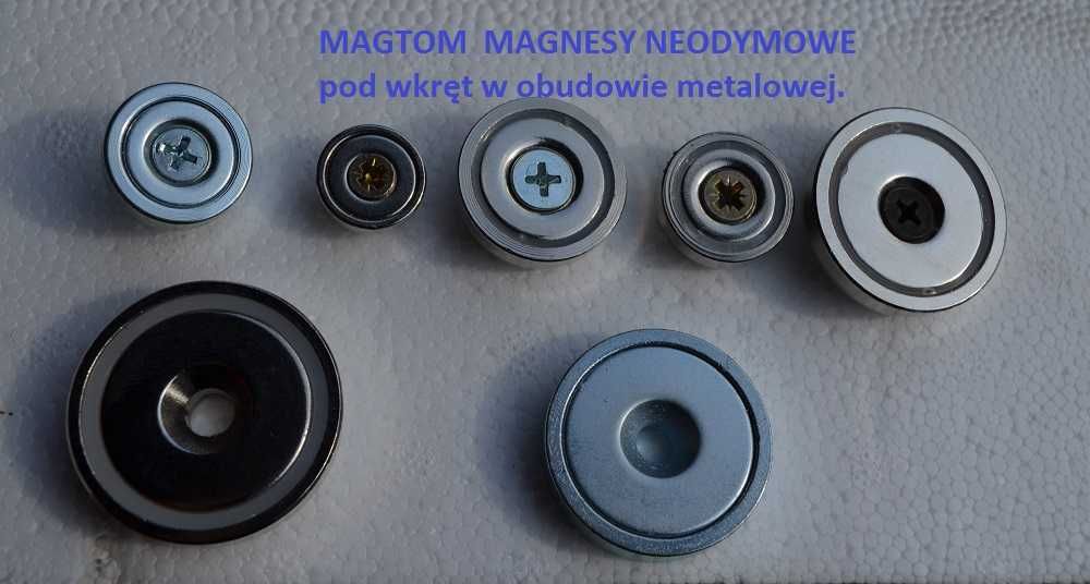 Uchwyt magnesy pod wkręt magnes neodymowy w obudowie