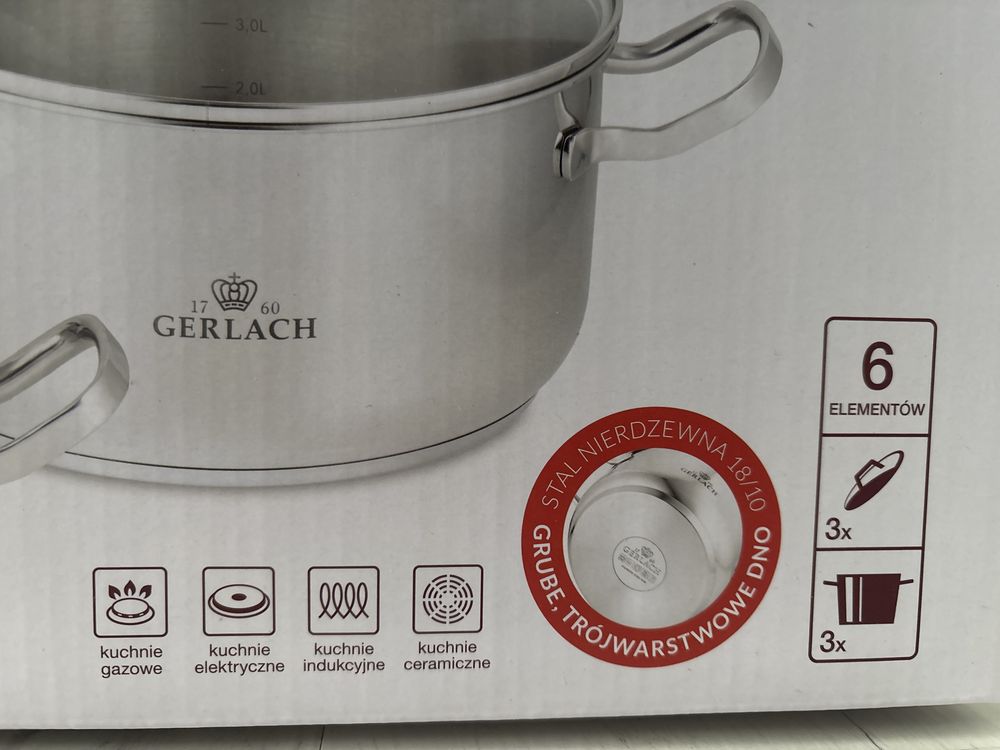 Garnki gerlach simple 6 elementów