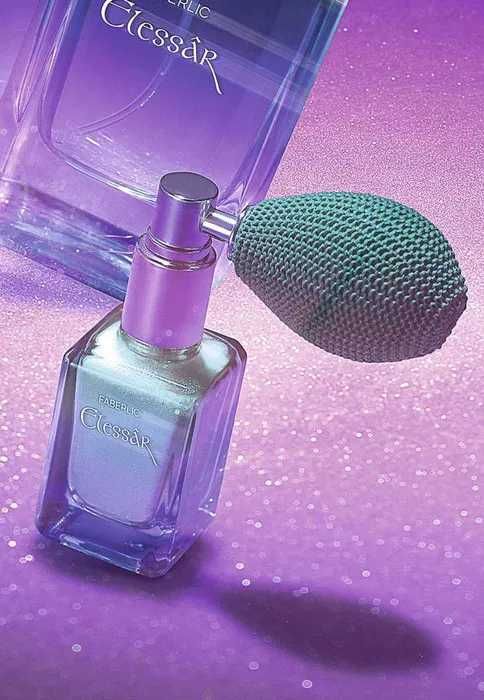 Perfumowany puder z pyłkiem srebrnym elessar Faberlic drobinki