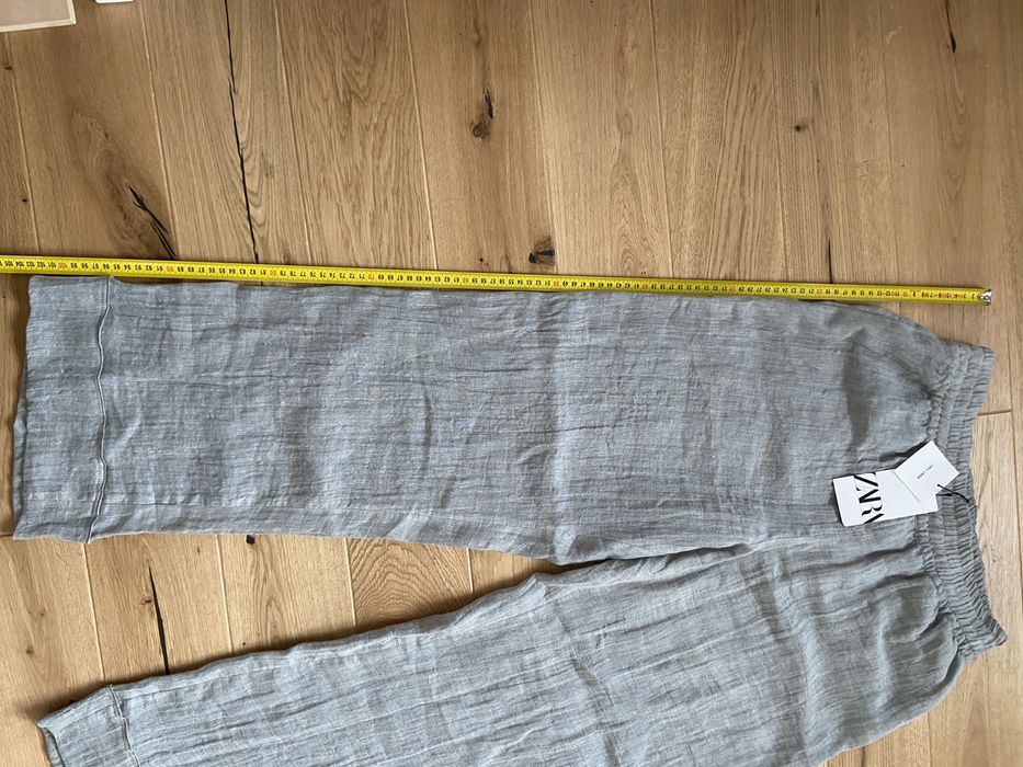 Lniane spodnie Zara M 100% len nowe