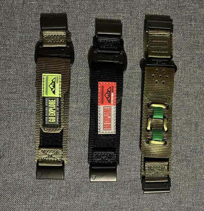 Ремешок/ремінець нейлоновий тканевий 26 мм та 22 мм  на липучці Garmin