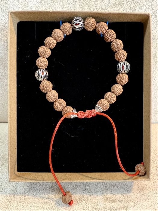 Bransoletka Mala z Rudrakshy 5 Mukhi rozmiar 17,5-24cm