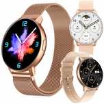 Smartwatch Zegarek Damski Polskie Menu Rozmowy Sport Puls 2 Paski Amol